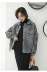 Áo khoác len nữ ngắn đoạn ngắn 2018 mẫu mùa thu đông phiên bản Hàn Quốc áo kẻ sọc nhung chống thấm nước là áo cánh mỏng áo khoác bomber nữ Áo khoác ngắn