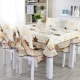 Bàn ăn tối giản hiện đại bọc vải ghế bọc ghế bộ bàn ăn bọc hộ gia đình hình chữ nhật châu Âu khăn trải bàn vải mẫu khăn trải bàn đám cưới đẹp