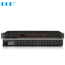 DGH professional 10-way power sequencer 8-way manager socket sequence controller Air switch with filter