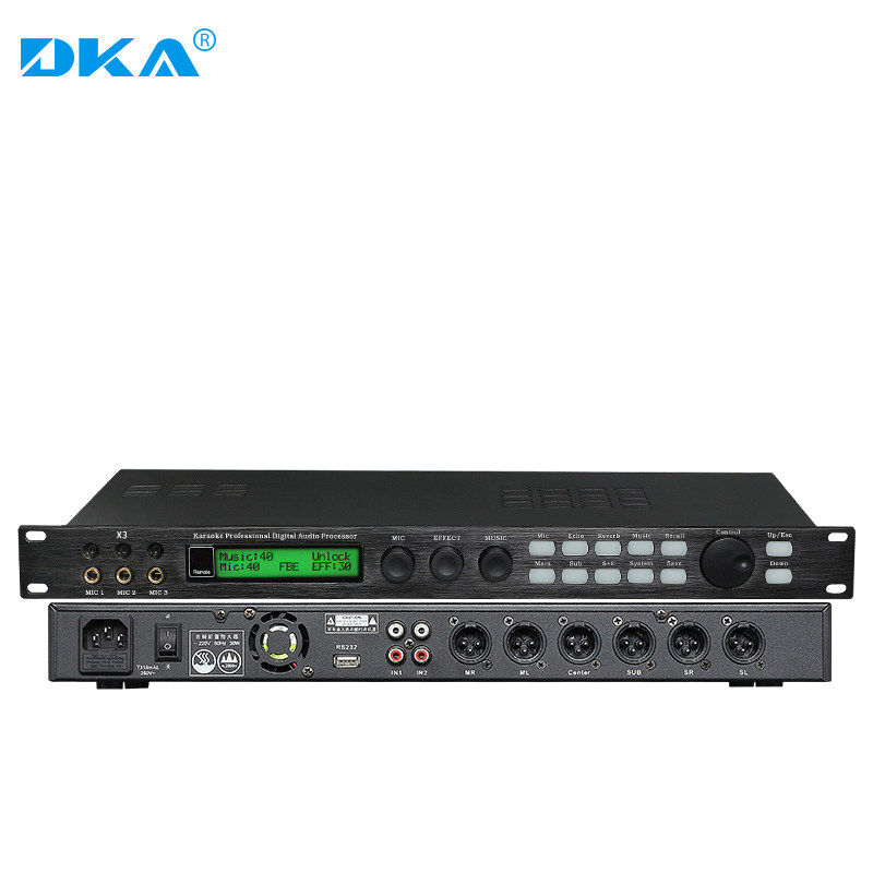 DKA Microphone Processor KTV Pre-Class Effector Professional Tsunamizer Household K Gokaraoke Mixer X3