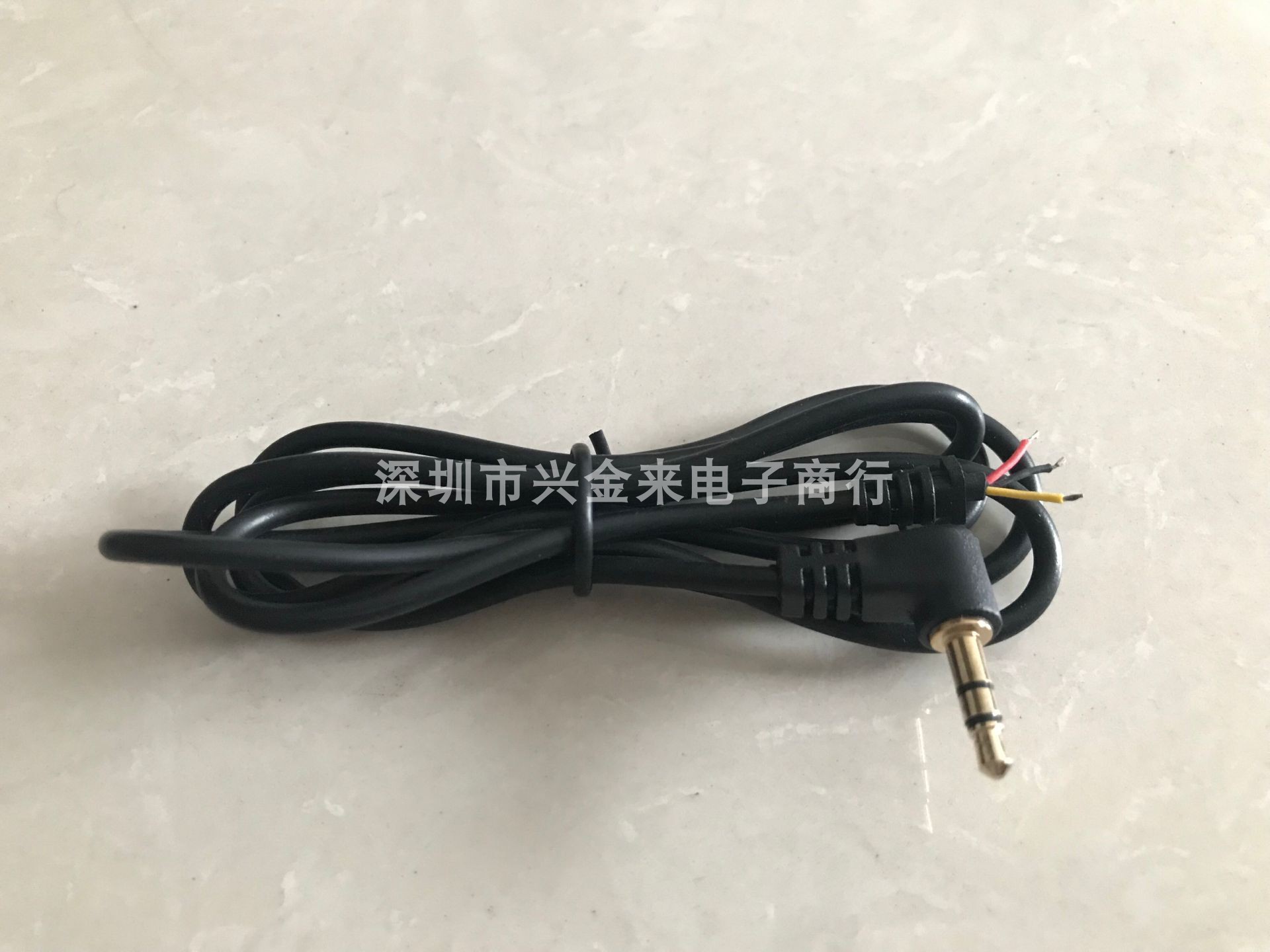 Single Head Bend Line 3 5mm Headphones Welding Audio Wire Plug 3 Sections AUX Wire Wiring Terminals Small Three-Core Stereo