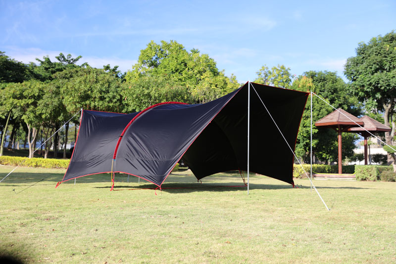 New outdoor big sky curtain pergola Habi vinyl tent Aluminum pole Beach shading Oxford cloth anti-rain field