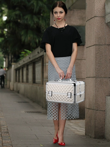 TikTok, большая портативная универсальная коробка для хранения для маникюра, набор маникюрных инструментов