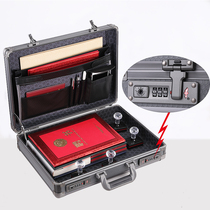 Boîte de mot de passe portable étanche en alliage daluminium boîte de rangement de fichiers serrure douanière boîte de sécurité 15 6 boîte pour ordinateur portable