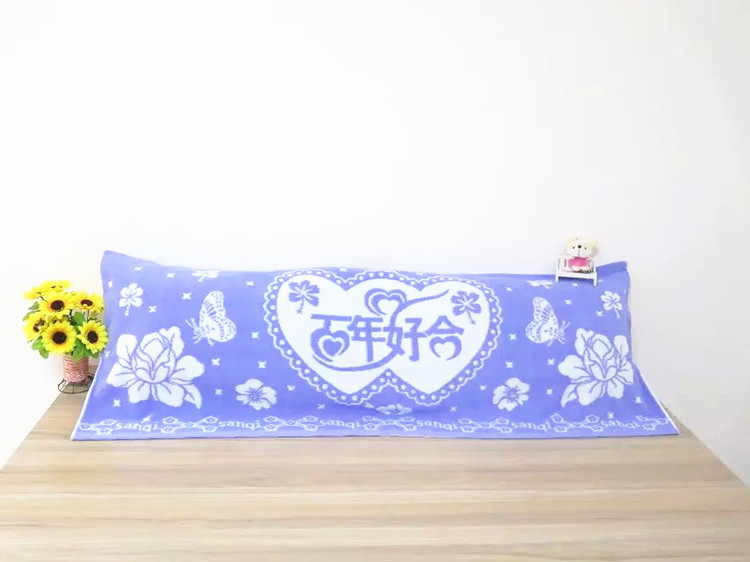 Khăn gối đôi cotton mềm mại jacquard terry cổ điển dài gối khăn đám cưới người lớn gối khăn thấm mồ hôi cũ lớn khăn vỏ ga gối