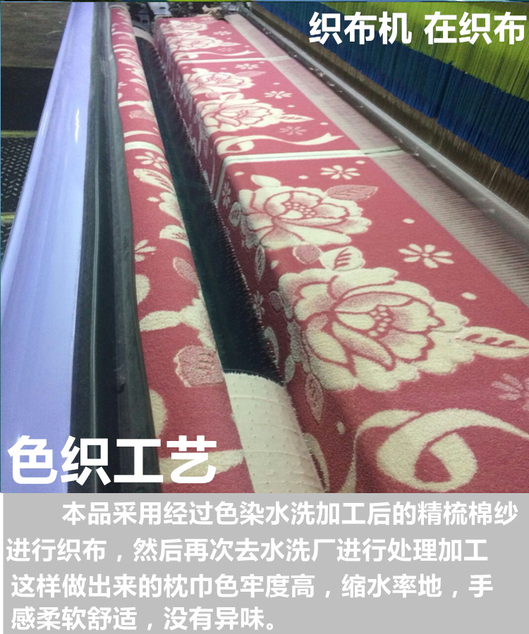 Gối khăn bông người lớn jacquard dày mã hóa mềm màu hồng cổ điển cặp khăn gối khăn bông không phai