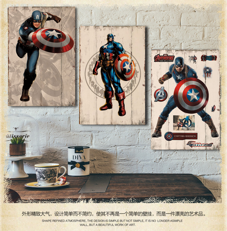 Retro Nostalgia Wood Board Painting Online Cafe Cafe Cafe Wood Prints Dining Room Dining Room Shop Decoration Painting Wall Decoration Wall Accessories