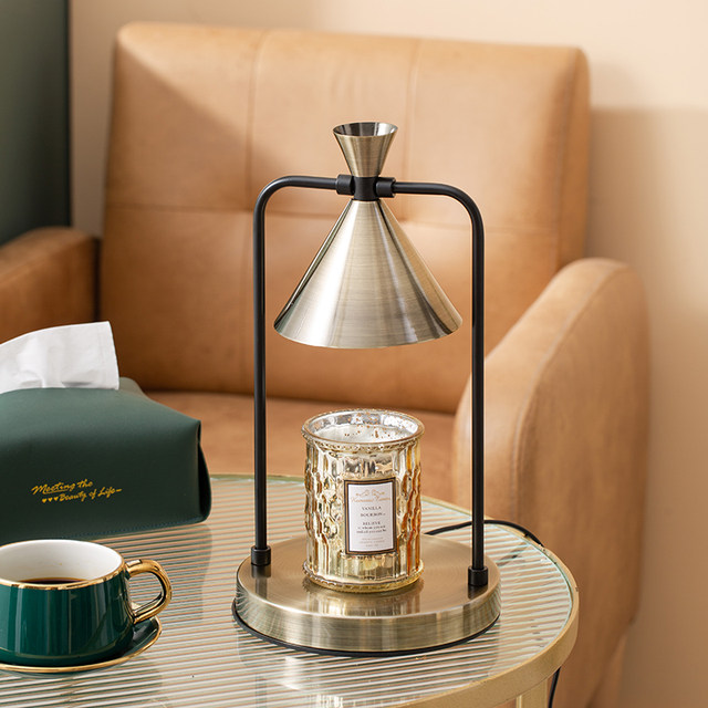 Korean Internet Celebrity Bedroom Aromatherapy Retro Candle Lamp Dimmable Wax Melting Lamp Metal Romantic Fragrance Sleep Aid