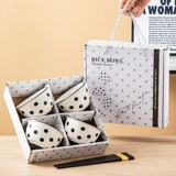 Сине-белый керамический комплект для домашнего использования, посуда для еды, подарочная коробка, подарок на день рождения