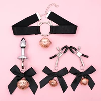 Воротники+Lact Clip+Mini Anal Plug [Gold]