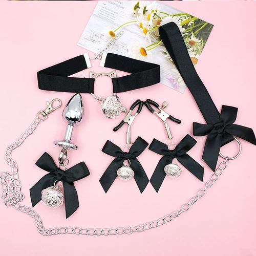 Чокер для взрослых, цепочка, колокольчик с бантиком