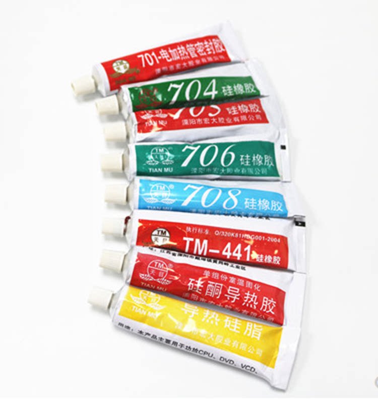 Tianmu 702 silicone rubber energy-saving lamp spotlight lamps and lanterns sealant 702 silicone non-flowing extra hard silicone