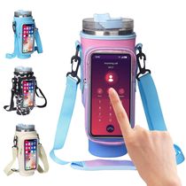 Cross-border Ice Ba cup holder transparent touch screen water cup holder strap diving material Ice Ba bottle bag Stanley water cup holder