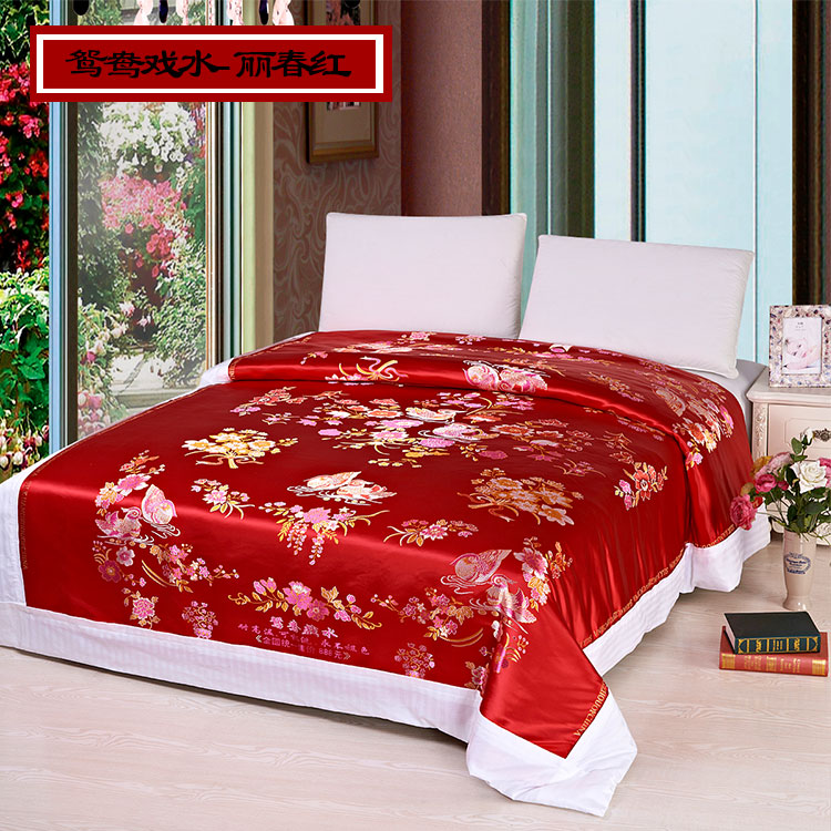 Genuine Hangzhou lụa gấm satin đám cưới chăn chăn lụa chăn cưới trăm trẻ em là con rồng và phượng - Quilt Covers vỏ chăn everon