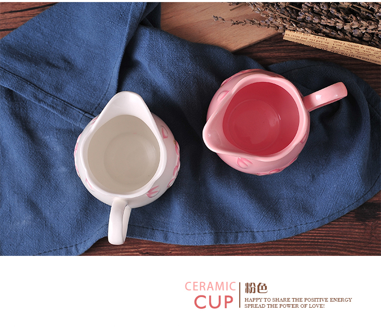 Đồ gốm sứ sáng tạo châu Âu bình sữa cherry ly sữa bình sữa lưu trữ cà phê bình sữa sữa muỗng sữa thìa cà phê thiết bị phù hợp phin ca phe