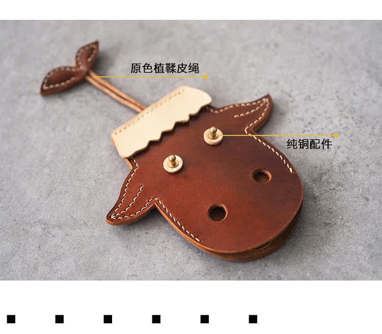 IMCOSY handmade Da cừu Ý Túi đeo chéo Shawn dễ thương động vật sáng tạo hợp thời trang tùy chỉnh sản phẩm mới - Trường hợp chính móc khóa sen