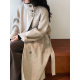 Women's new autumn and winter double-sided cashmere coat with stand collar