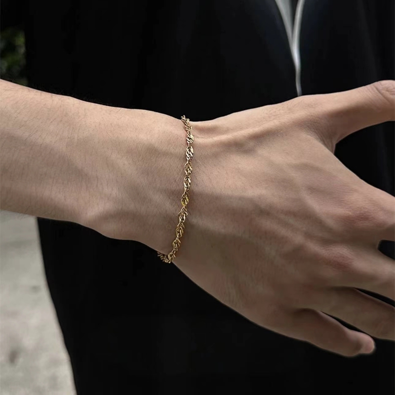 Titanium Steel Bracelet, the "Sparkling Waves" Water Ripple Bracelet, Men's and Women's Style, Unique and High-End Accessory