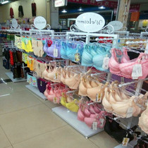 Underwear shop displays shelves floor-standing double-sided hanging bra shorts middle island rack swimming trunks shelves in stock