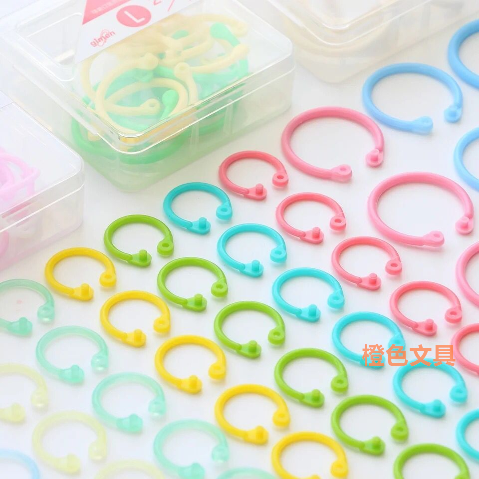 Plastic Live Ring Open Book Circle Word Card Circle Headphone Line Inner Page Color
