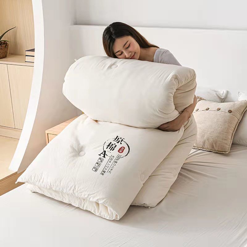 2025新款A类母婴级水洗原棉大豆纤维棉被子空调夏被芯春秋被冬被
