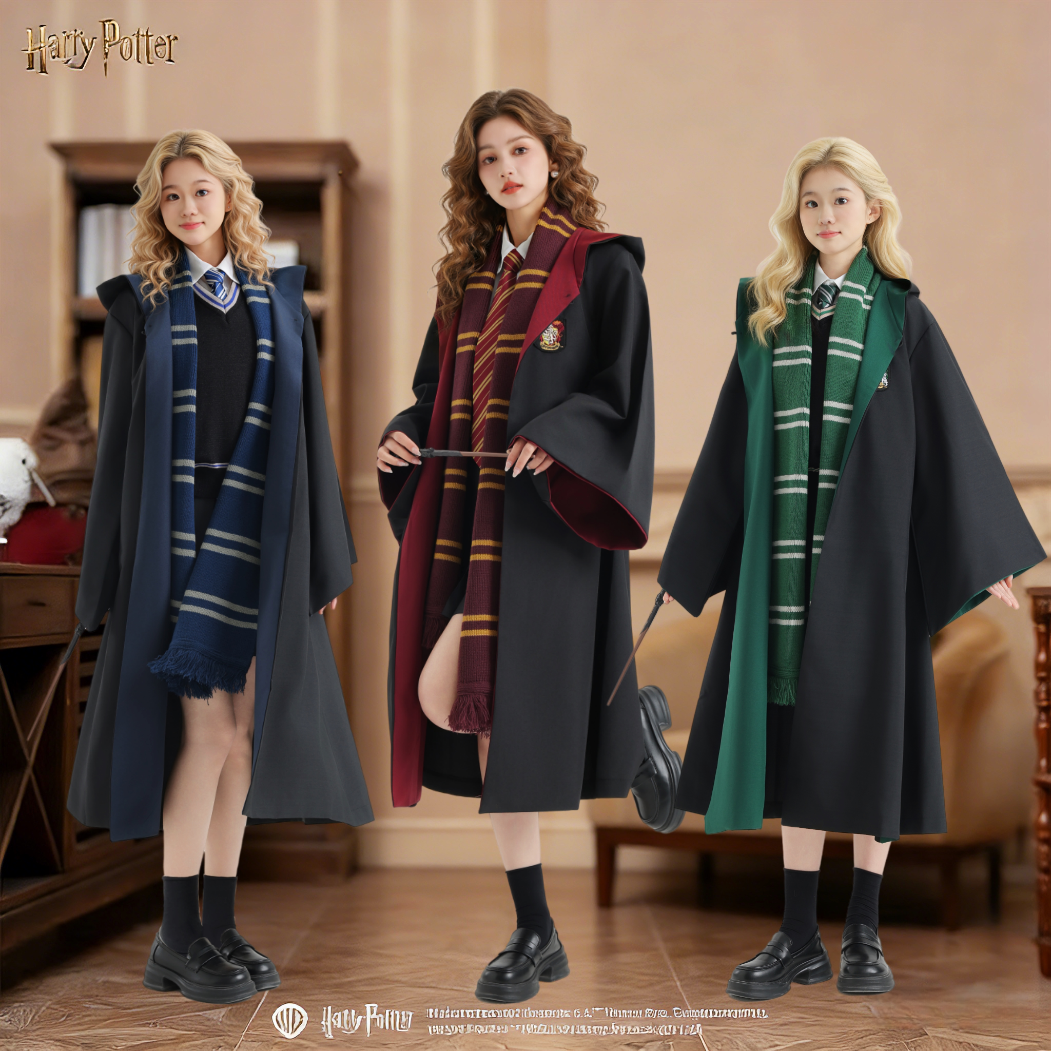 Universal Studios USJ Гарри Поттер Волшебная мантия Academy Robe cos Костюм на Хэллоуин Комплект натуральной одежды