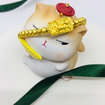 Zhaojun Golden Laid by Hand Carved Foot Gold 999 Kirin 999 Kirin offer Rubys ancient French handstring custom-made