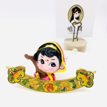 Zhaojun gold laid by hand gold 24K999 foot gold high temperature minerals burn blue lotus Ruyi card