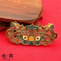 Zhaojun Golden Shop 24K Handmade Gold 999 Burned Blue Chisel Engraving Diamond Pestle multi-treasure full list of advanced customizations