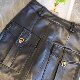 Retro Maillard style pocket design workwear leather skirt 2025 new versatile skirt