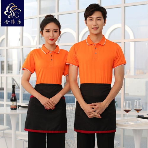 Футболка для работы подходит для мужчин и женщин, летняя одежда, короткий рукав, делается под заказ