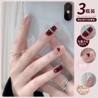 Сладкий персиково-розовый + розово-платиновый + большая вишнево-красная