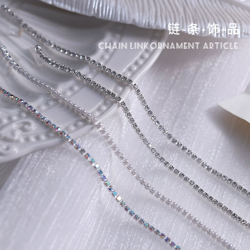 KaSi Украшение для ногтей, трехмерная металлическая золотая серебряная цепь из жемчуга, популярно в интернете