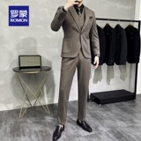 Мужской демисезонный ретро костюм в английском стиле для отдыха, комплект, свадебное платье, большой размер