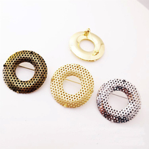 Hollowed-out ring 2 pieces chest needle metal accessories bronzed florist hand dye cloth flowers chest flowers DIY material