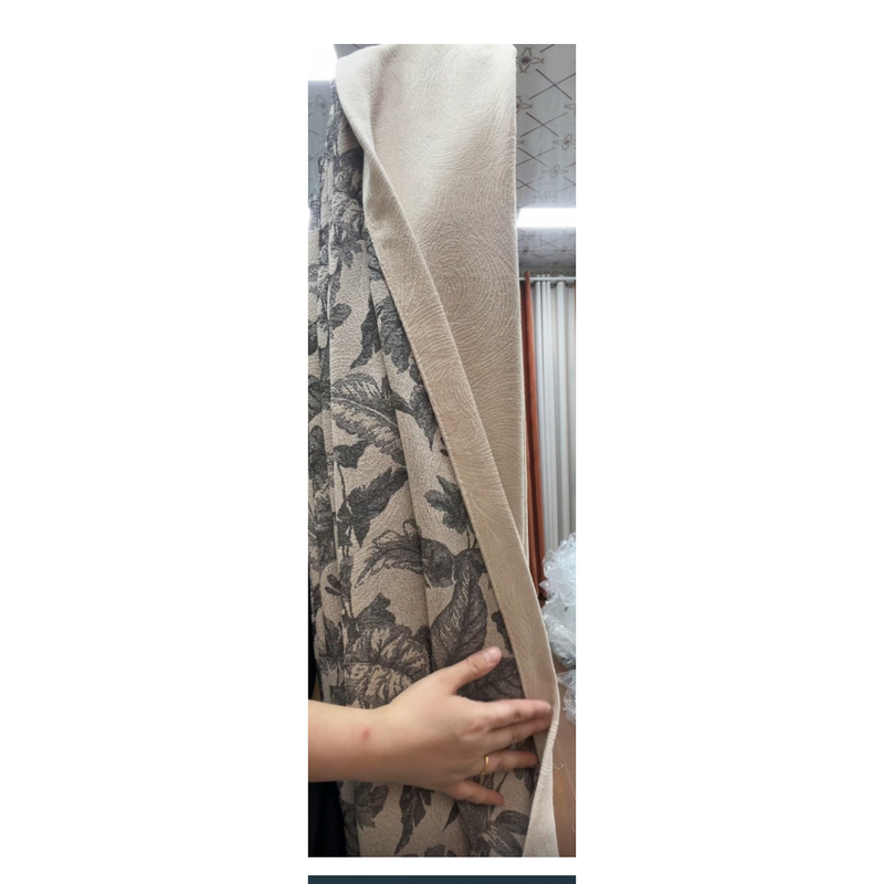 Light Milk Tea Color Chenille Fabric, Width 5m 6m 7m 8m with Perforation or Korean Pleats, Full Coverage Light Milk Tea Color Chenille Fabric, Width 5m 6m 7m 8m with Perforation or Korean Pleats, Full Coverage