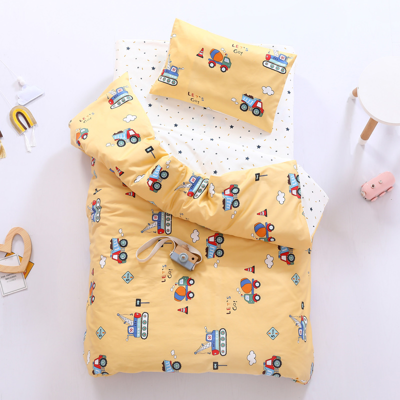 Baby 60 Gon Satin Pure Cotton Nursery School Quilt Three Sets Full Cotton Six Pieces With Core Children's Nap Bed Goods Quilt