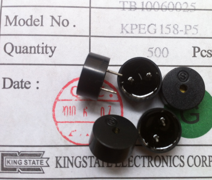 KPEG158 Supply Original Loaded Spot KINGSTATE KPEG158-P5 (12x5 5mm) buzzer