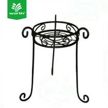 Wo Shi gardening three-legged low flower stand 46cm flower green plant simple flower pot iron frame living room Courtyard floor 3943