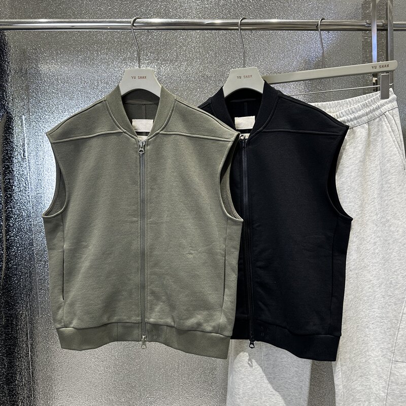 American Retro Heavyweight Pure Cotton Vest for Men, Summer Trendy Brand Loose Casual Versatile Sleeveless Vest Jacket