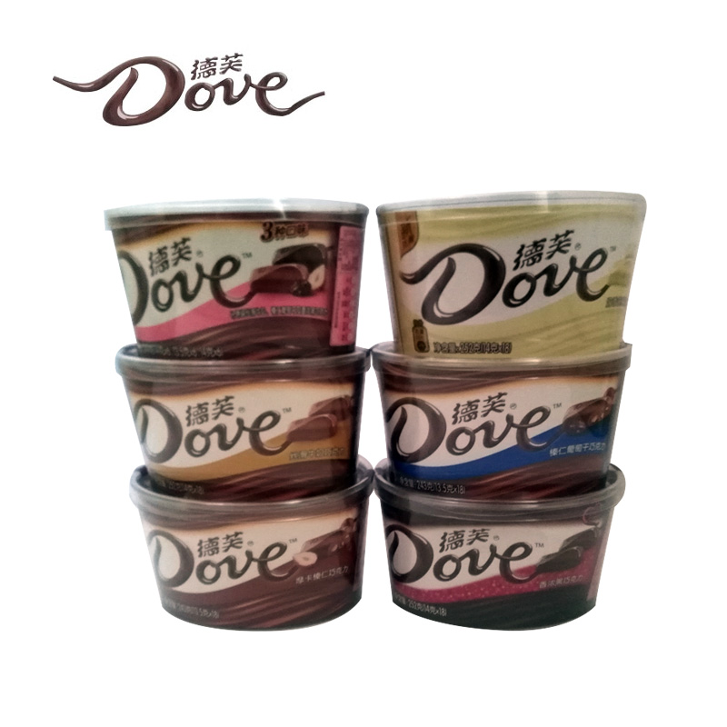 Dove chocolate bowl 252g silky and fragrant black assorted hazelnut milk white mocha variety of flavors to save more