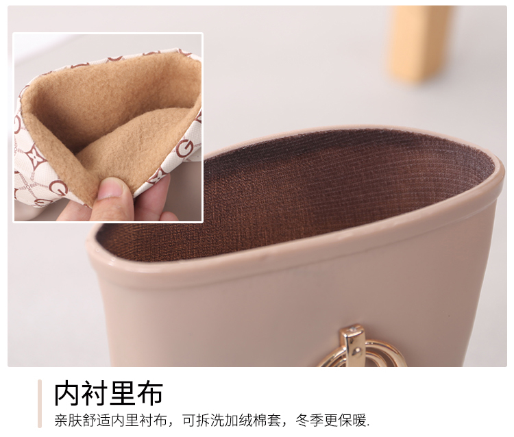 Giày đi mưa nữ thời trang ống ngắn chống trượt dày dưới nước Giày thấp chống nước Giày chống nước chống mòn nhà bếp làm việc giày cao su nữ - Rainshoes ủng nữ đi mưa 