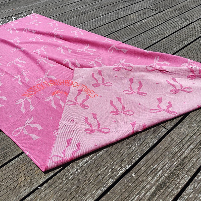 Bowknot Jacquard Beach Towel 180*90cm Big Beach Towel Blanket Beach Blanket That Doesn'T Stick to Sand