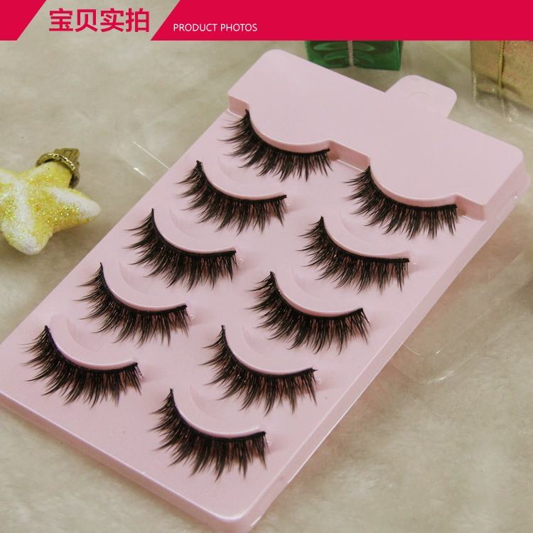 Phần dày tự nhiên 088 lông mi giả Trang điểm nude thực tế chéo cứng cuống đôi mí mắt Barbie mắt to
