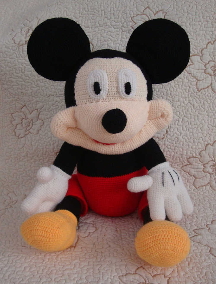 鉤針玩偶 大米奇 純手工鉤編毛線玩具 情人節耶誕生日特別禮物