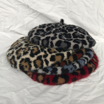 BAO WEN beret painter hat bud hat autumn and winter thick Korean version Japanese wild knitted imitation mink hair ins the same female