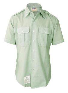 Brand new beauty public hair currant version Proper light green man short sleeve shirt uniform Polywool Summer Army fans