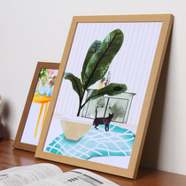 Simple photo frame setting table 5 inches 6 7 inches 8 inches 10 inches a4 handmade diy puzzle frame large size wooden picture frame wholesale