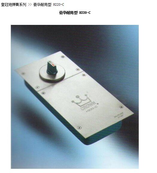 Crown ground spring luxurious and durable H220-B glass door spring without limit for positioning