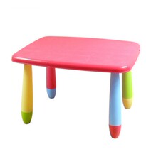 Imported PE childrens cartoon rectangular low table color assembled rectangular childrens small table dedicated to kindergarten